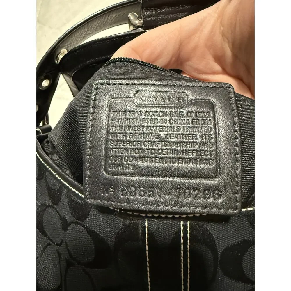 VTG Y2K Coach Soho Mini Signature H0651 10296 Black Shoulder Bag Purse Clean